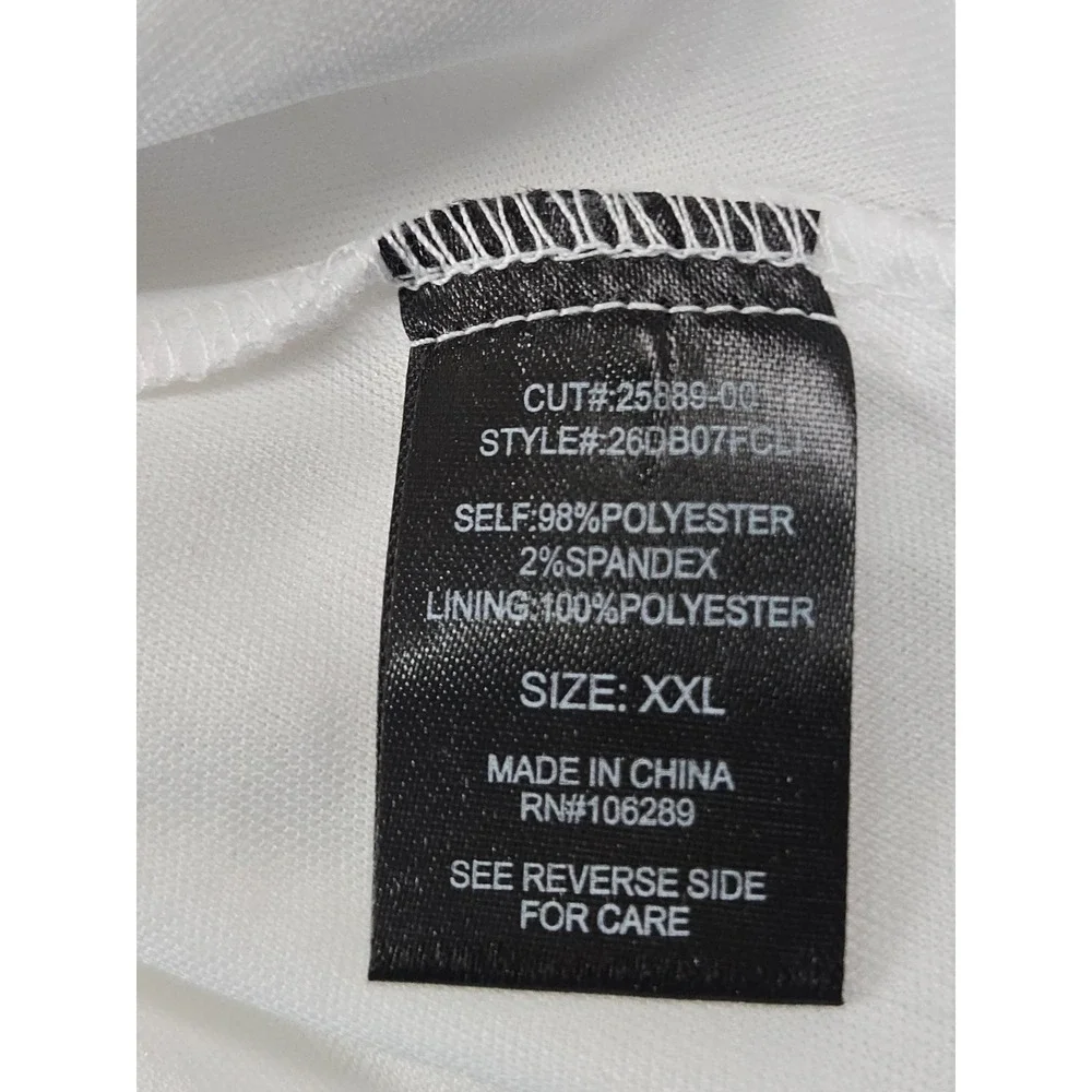 Trixxi White Faux Wrap Mini Dress Size XXL Bridal‎ Shower Feminine Summer Party